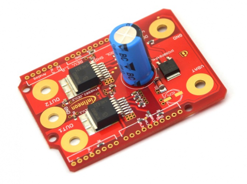 Infineon DC motor control shield for Arduino now at Newark element14